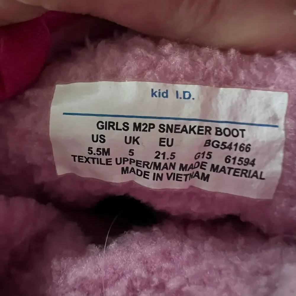 Stride Rite Made 2 Play Girls Sneaker Boots - Pink/Purple Size 5.5M Toddler